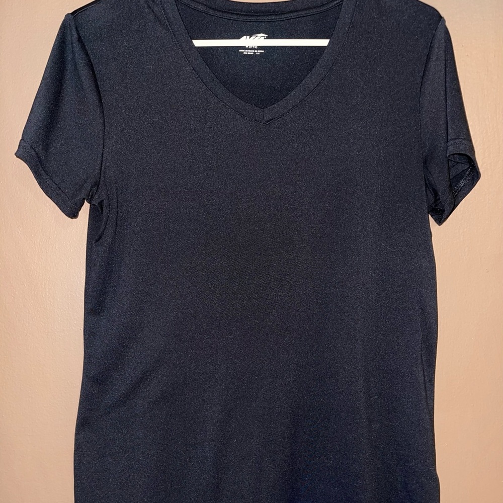 Avia Women's Black Short Sleeve V-Neck Tee